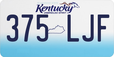 KY license plate 375LJF