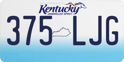 KY license plate 375LJG