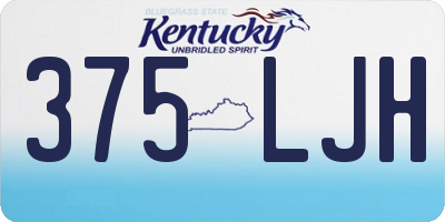 KY license plate 375LJH