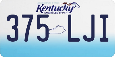 KY license plate 375LJI