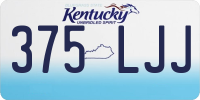 KY license plate 375LJJ
