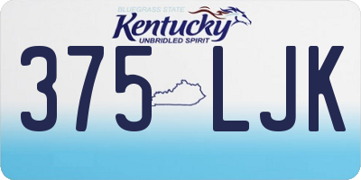 KY license plate 375LJK