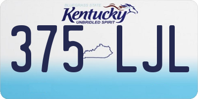 KY license plate 375LJL