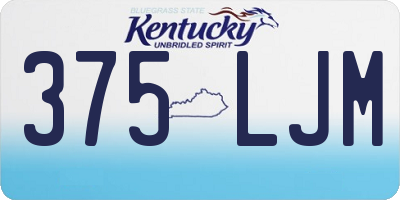 KY license plate 375LJM