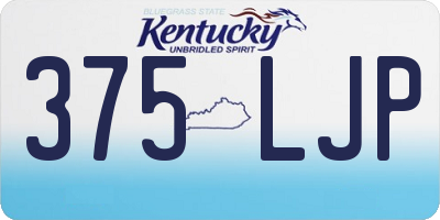 KY license plate 375LJP
