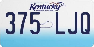 KY license plate 375LJQ