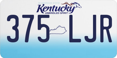 KY license plate 375LJR