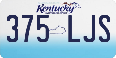 KY license plate 375LJS