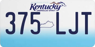 KY license plate 375LJT