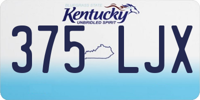 KY license plate 375LJX