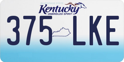 KY license plate 375LKE