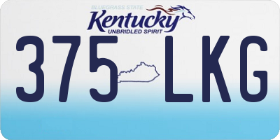 KY license plate 375LKG