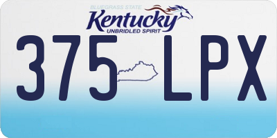 KY license plate 375LPX