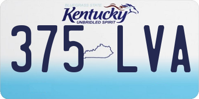 KY license plate 375LVA