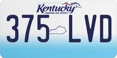 KY license plate 375LVD