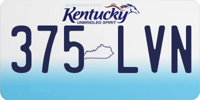 KY license plate 375LVN