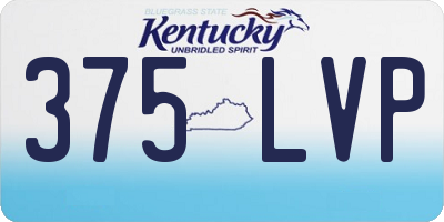 KY license plate 375LVP