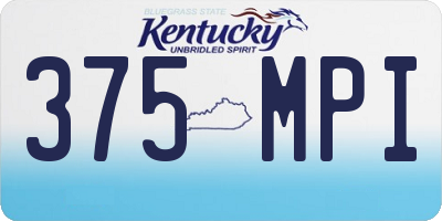 KY license plate 375MPI