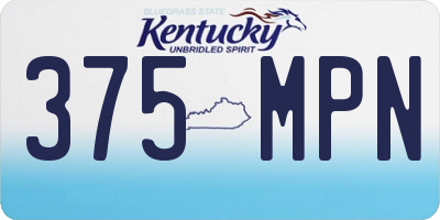 KY license plate 375MPN