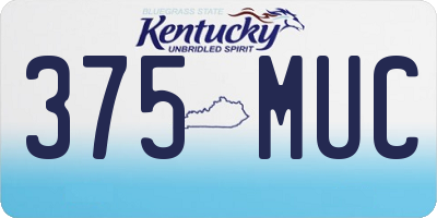 KY license plate 375MUC