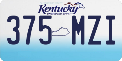 KY license plate 375MZI
