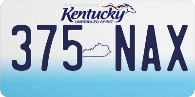 KY license plate 375NAX