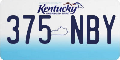 KY license plate 375NBY