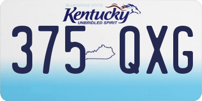 KY license plate 375QXG