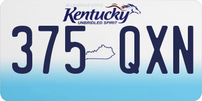 KY license plate 375QXN