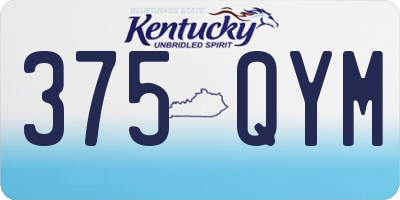 KY license plate 375QYM