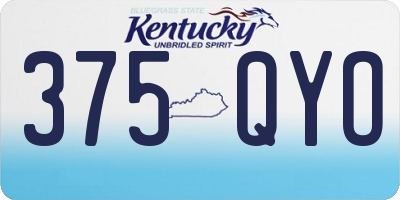 KY license plate 375QYO