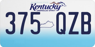KY license plate 375QZB