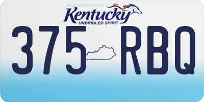 KY license plate 375RBQ