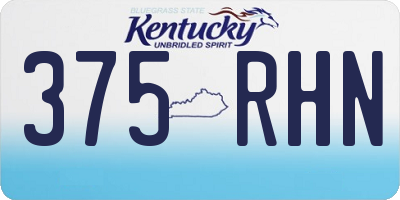 KY license plate 375RHN
