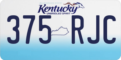 KY license plate 375RJC