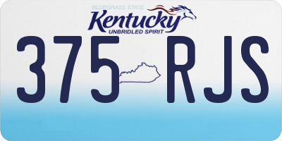 KY license plate 375RJS