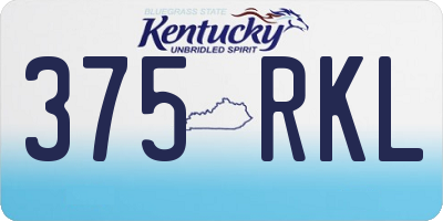 KY license plate 375RKL