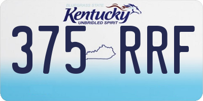 KY license plate 375RRF