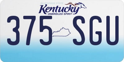 KY license plate 375SGU