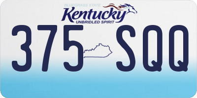 KY license plate 375SQQ