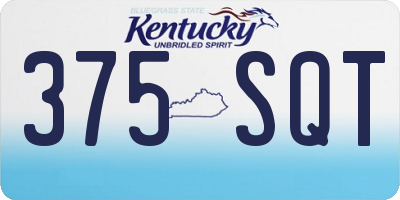 KY license plate 375SQT