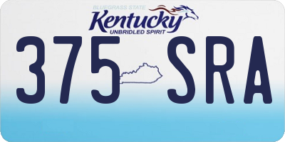 KY license plate 375SRA