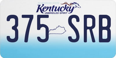 KY license plate 375SRB