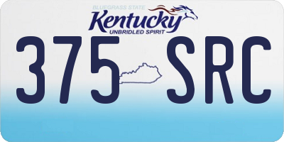 KY license plate 375SRC