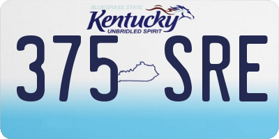 KY license plate 375SRE