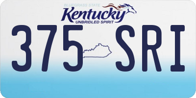 KY license plate 375SRI