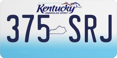 KY license plate 375SRJ