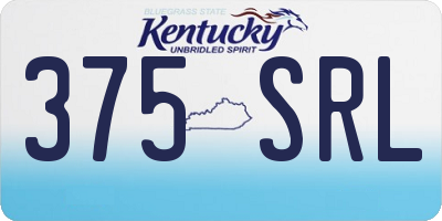 KY license plate 375SRL