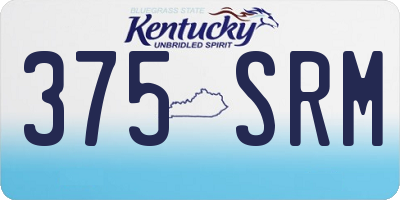 KY license plate 375SRM