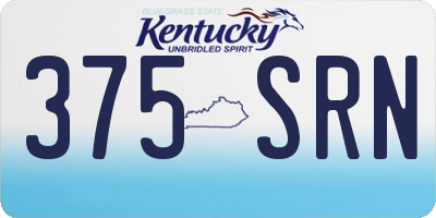 KY license plate 375SRN